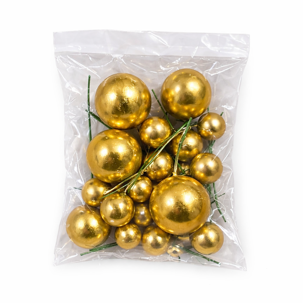 Gold faux balls