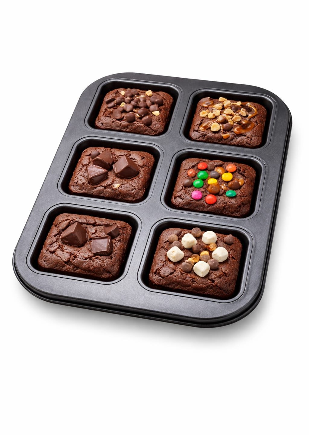 6-Cavity Square Cake Pan – Non-Stick Baking Tray