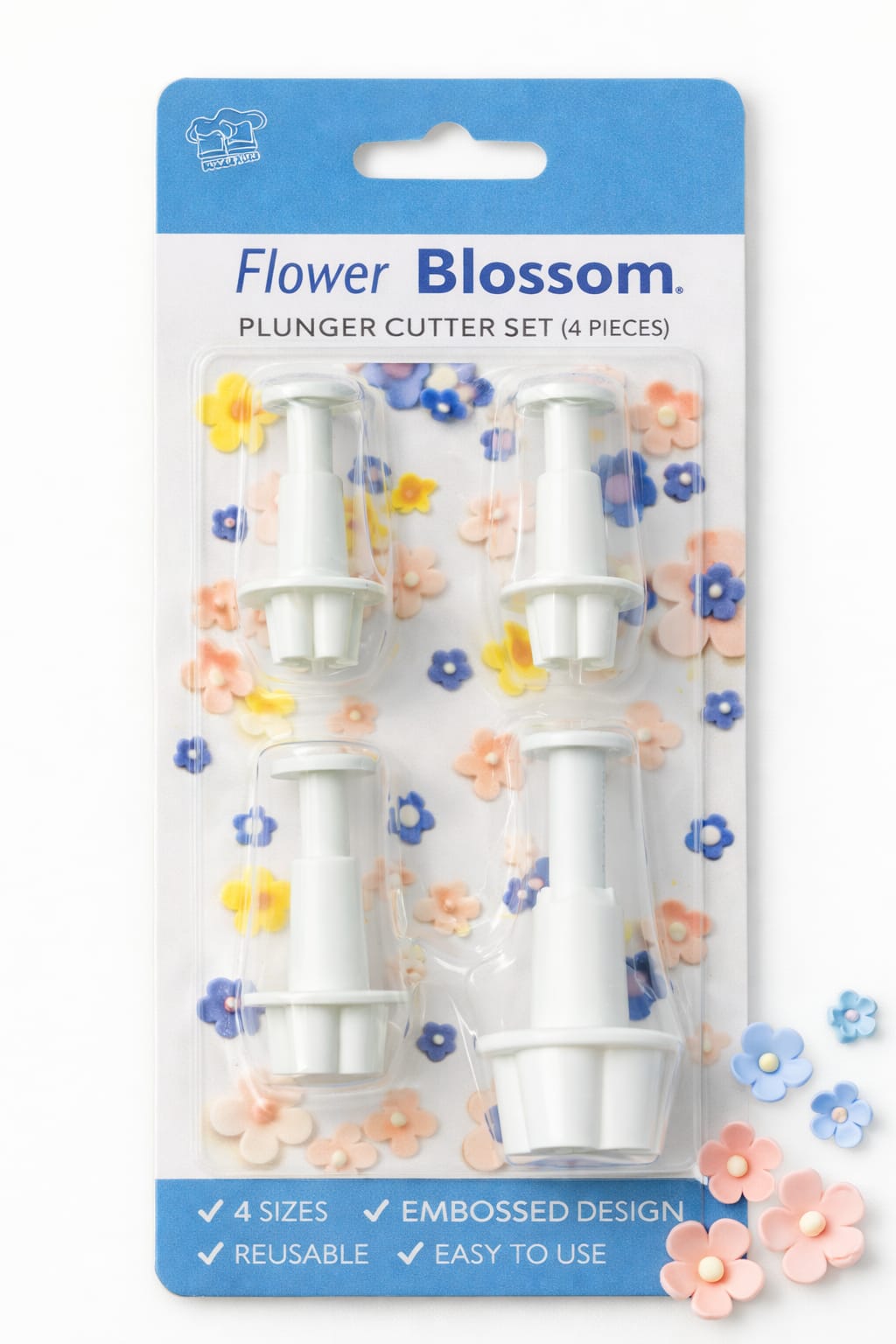 Flower Blossom Plunger Cutter Set (4 Pieces)