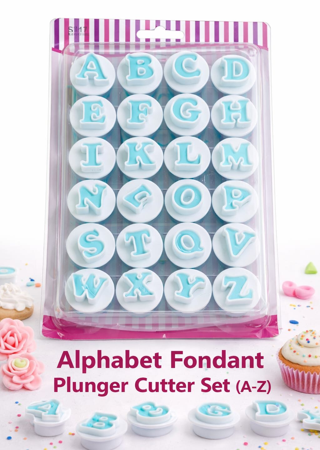Alphabet Fondant Plunger Cutter Set (A-Z)