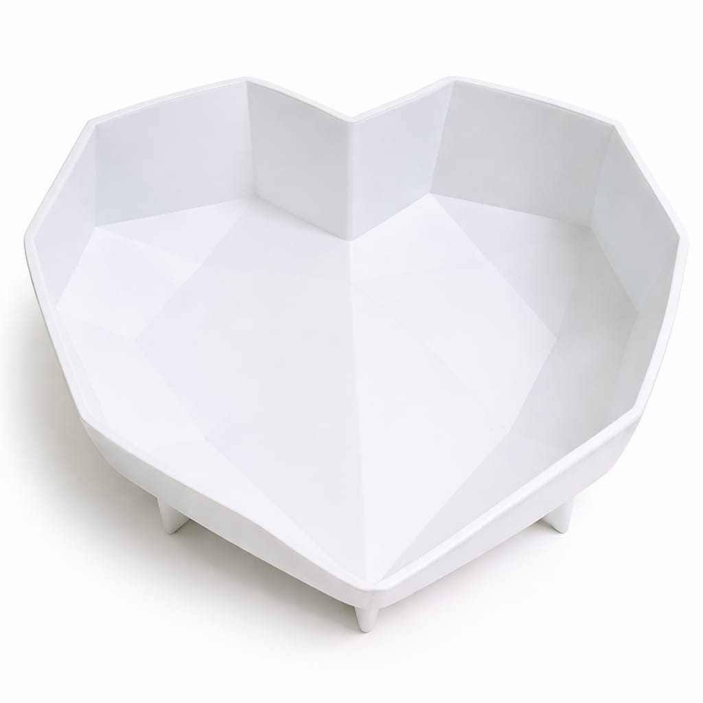 Geometric Heart Shape Cake Mould