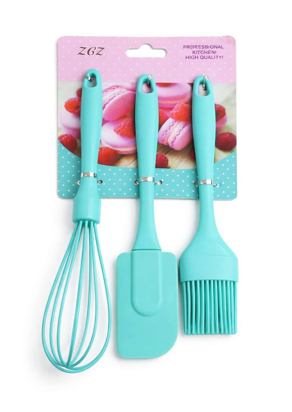 3 Pcs Silicone Baking Tool Set (Whisk + Spatula + Brush)