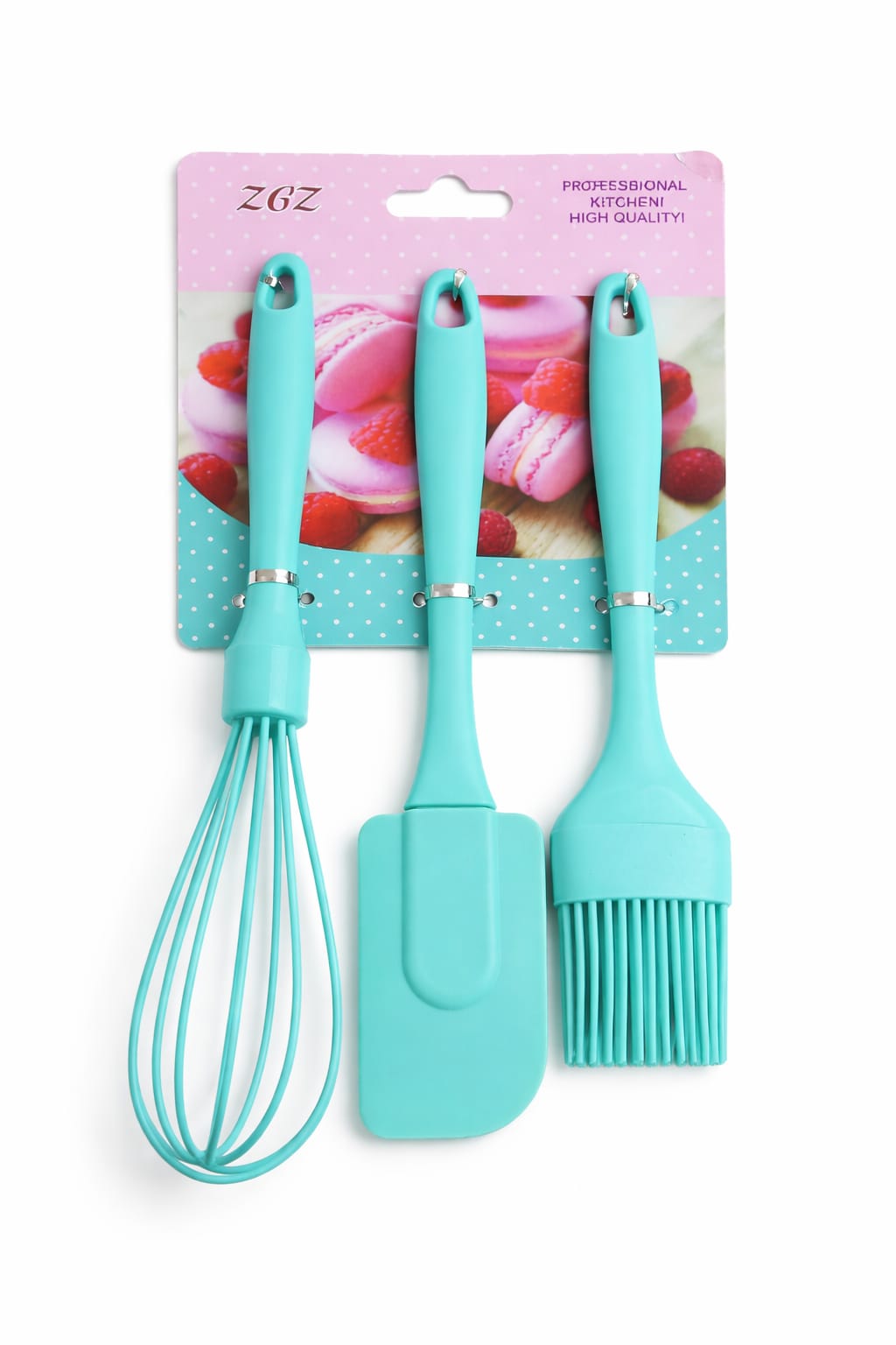 3 Pcs Silicone Baking Tool Set (Whisk + Spatula + Brush)