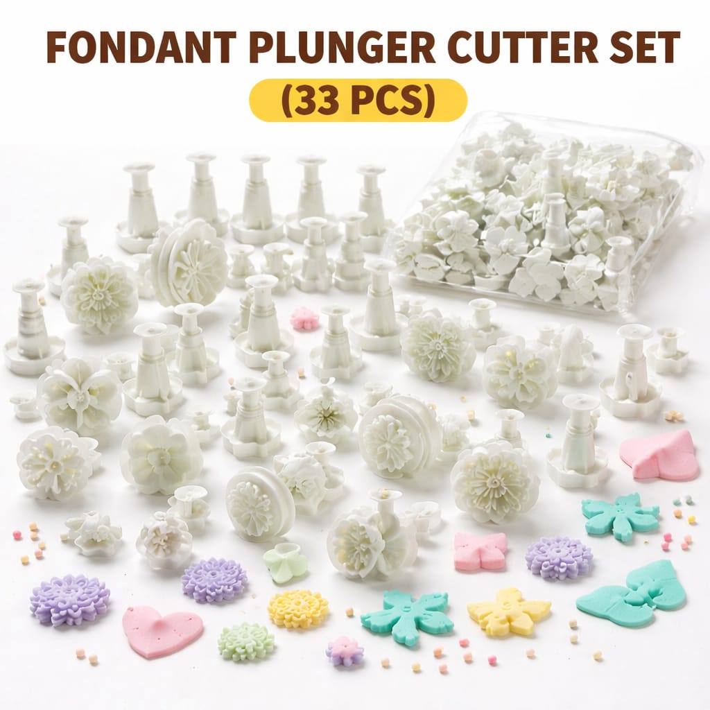 Fondant Plunger Cutter Set (33 Pcs)