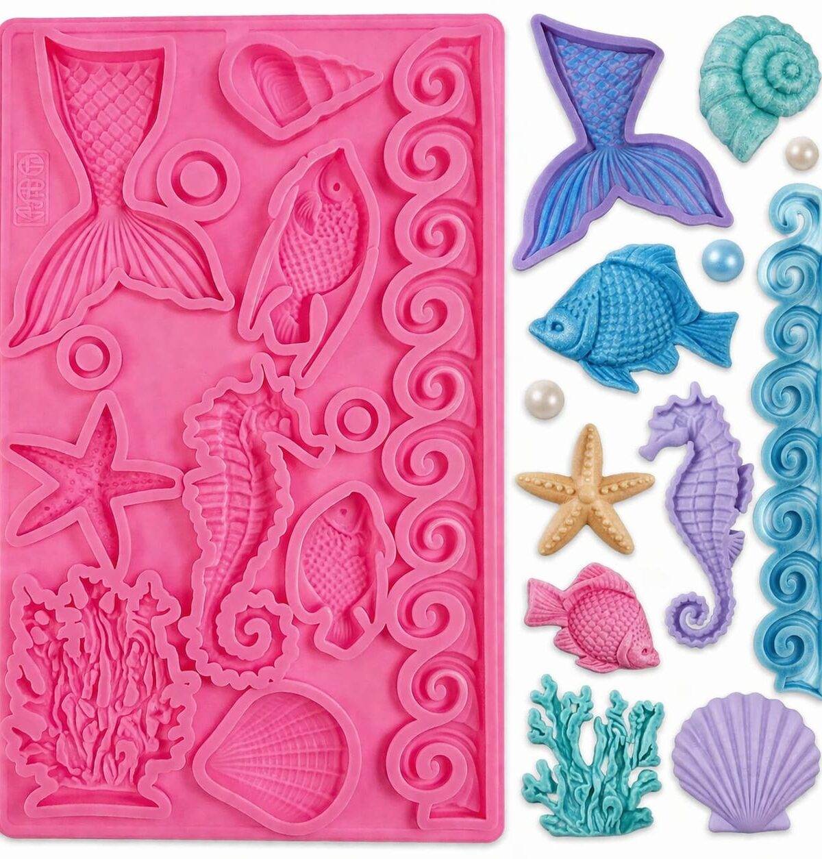 Mermaid Ocean Theme Silicone Fondant & Chocolate Mold
