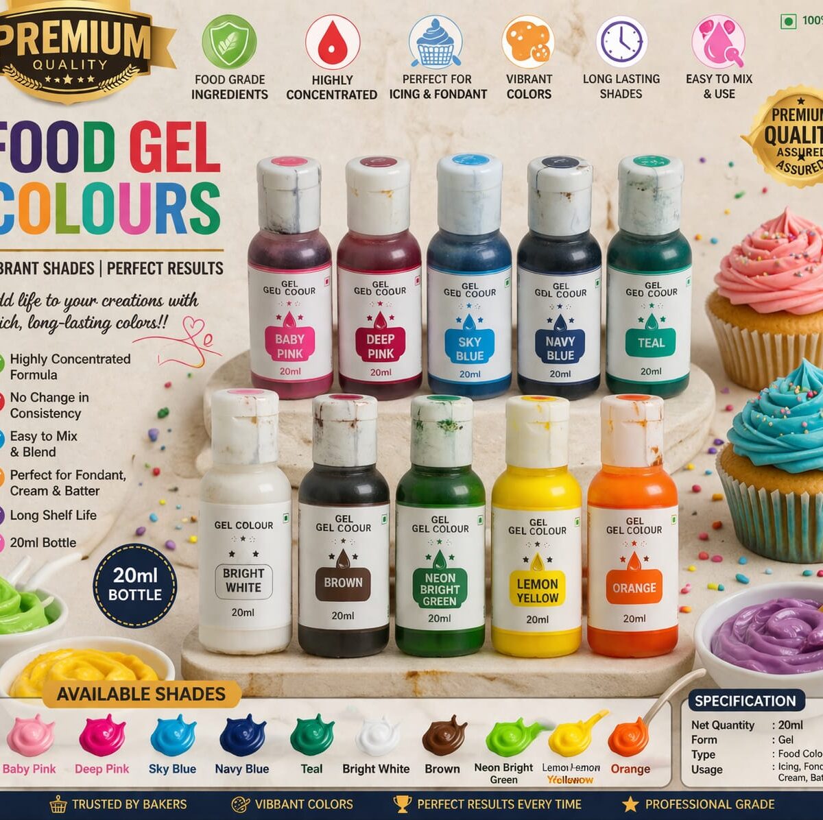Food Gel Colour (20ml)