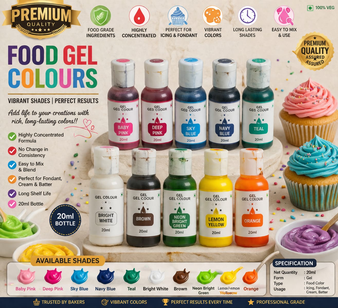 Food Gel Colour (20ml)