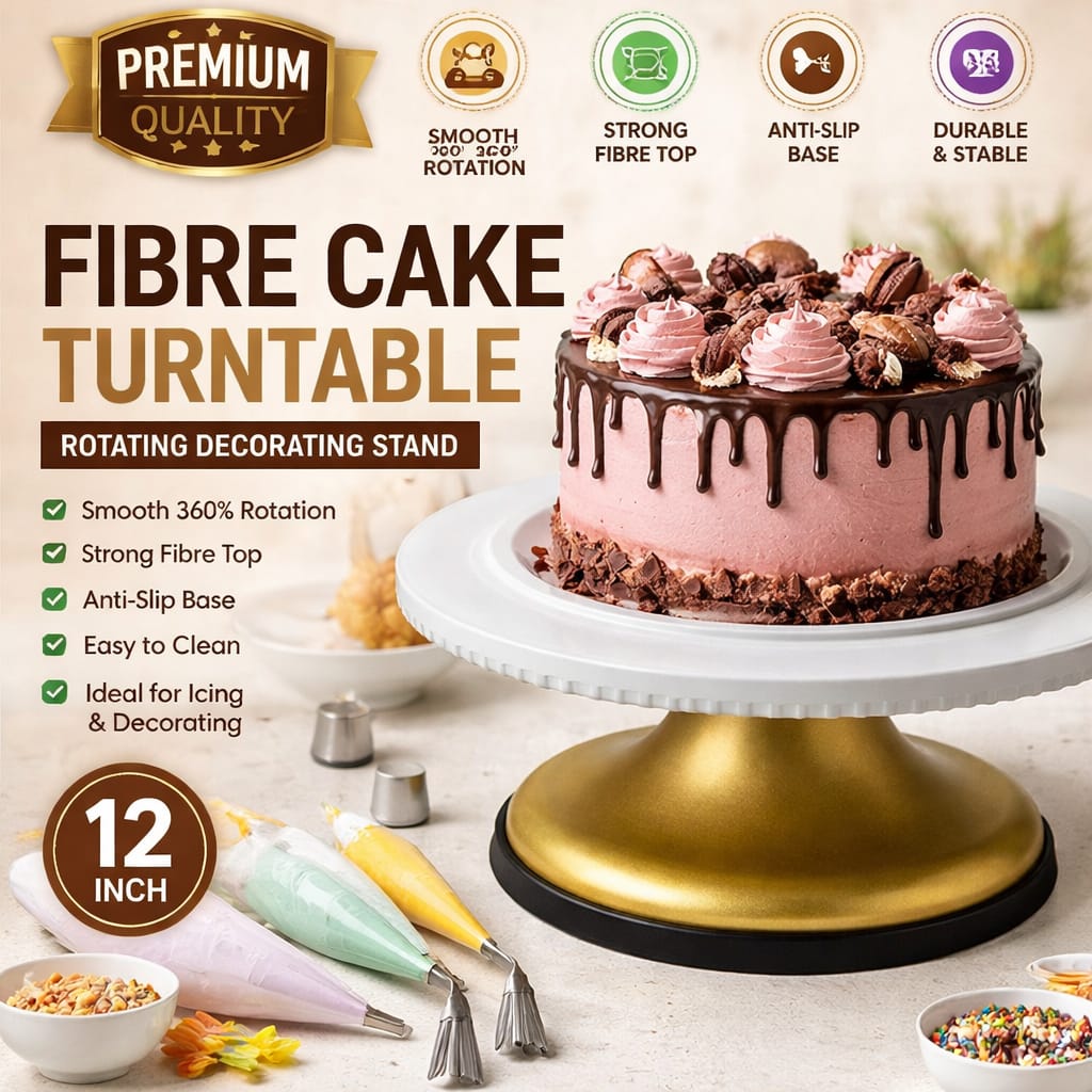 Fibre Cake Turntable – Rotating Decorating Stand