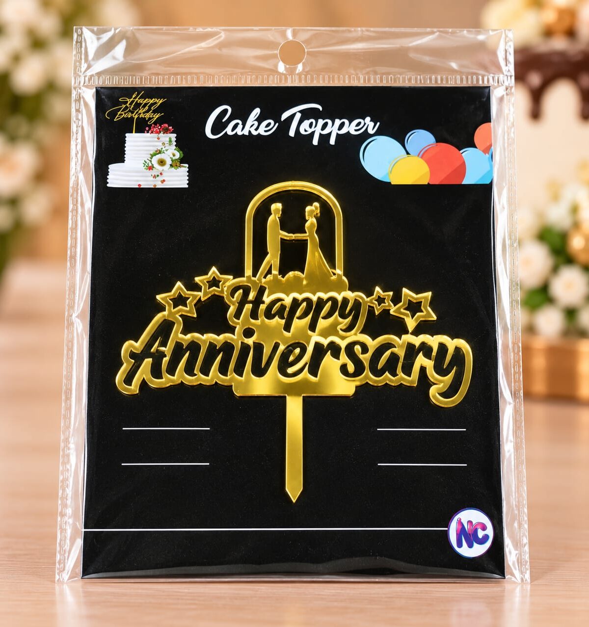 Happy Anniversary Cake Topper – 4 inch 2mm